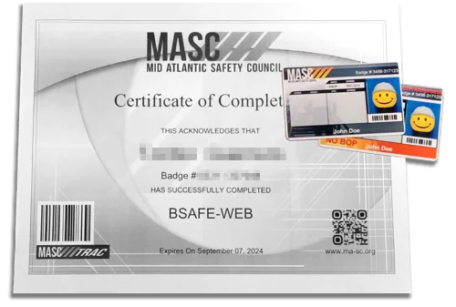 Examples of new badges and certificate